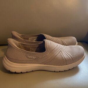 Women's Beige Slip-On Sneakers